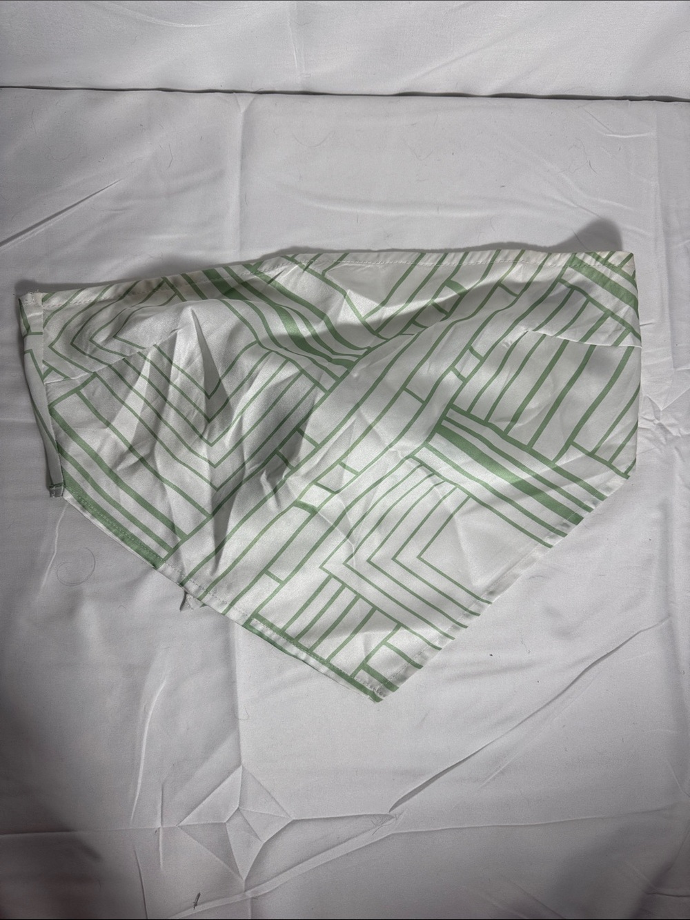 Cotton Candy LA Geo Scarf Handkerchief Crop Top Mint Green Y2K Festival Small